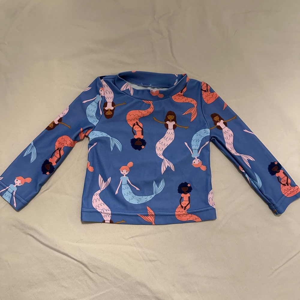 Carter’s Mermaid Long Sleeve Rash Guard - Picture 2 of 3